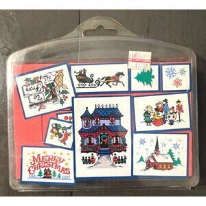 Vintage Christmas Rubber Stamp Set For Crafting & Scrapbooking by PSX